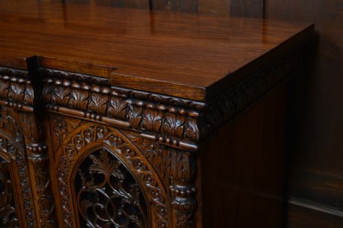 VICTORIAN PADOUK CARVED SIDEBOARD - ADDITIONAL PHOTO 6