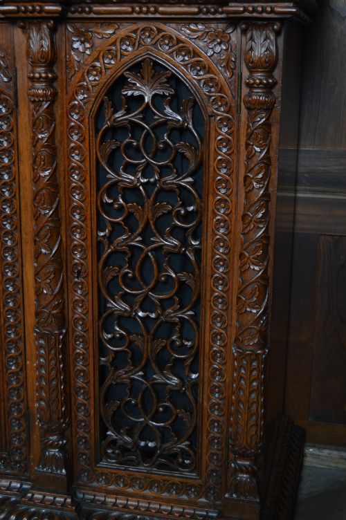 VICTORIAN PADOUK CARVED SIDEBOARD - ADDITIONAL PHOTO 7