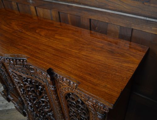 VICTORIAN PADOUK CARVED SIDEBOARD - ADDITIONAL PHOTO 15