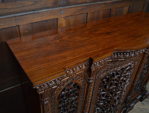 VICTORIAN PADOUK CARVED SIDEBOARD - ADDITIONAL PHOTO 16