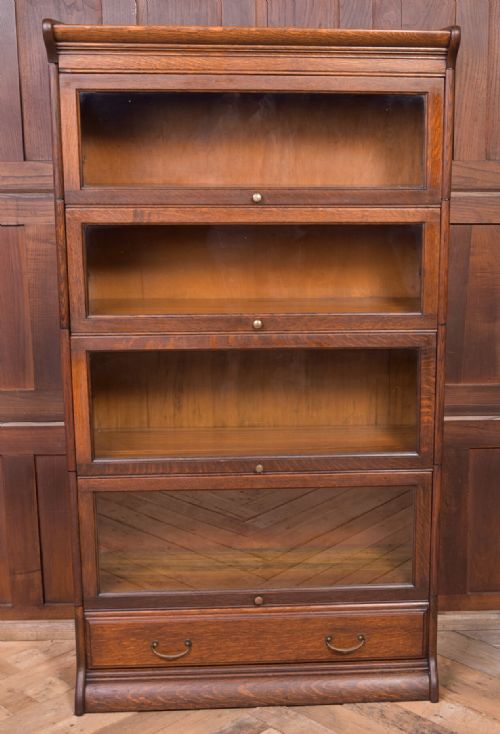 OAK BARRISTERS SECTIONAL BOOKCASE - ADDITIONAL PHOTO 4
