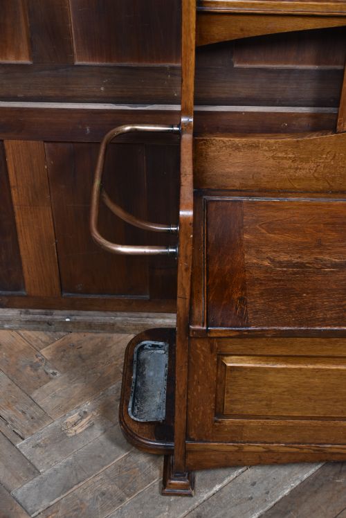 ART NOUVEAU OAK HALL STAND - ADDITIONAL PHOTO 6