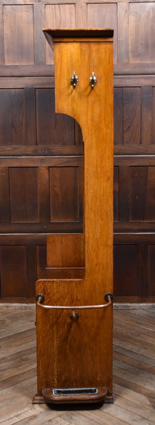 ART NOUVEAU OAK HALL STAND - ADDITIONAL PHOTO 15