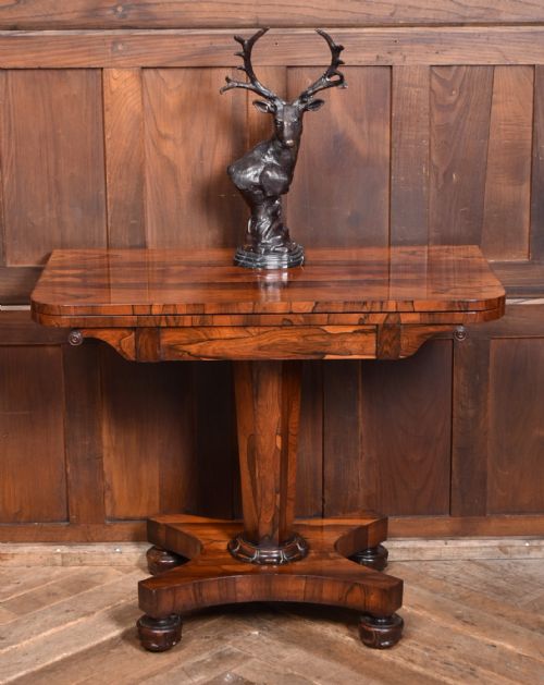 VICTORIAN ROSEWOOD FOLDOVER CARD TABLE - ADDITIONAL PHOTO 1