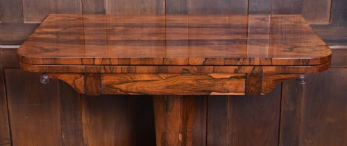 VICTORIAN ROSEWOOD FOLDOVER CARD TABLE - ADDITIONAL PHOTO 4