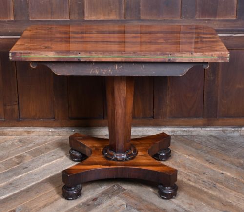 VICTORIAN ROSEWOOD FOLDOVER CARD TABLE - ADDITIONAL PHOTO 7