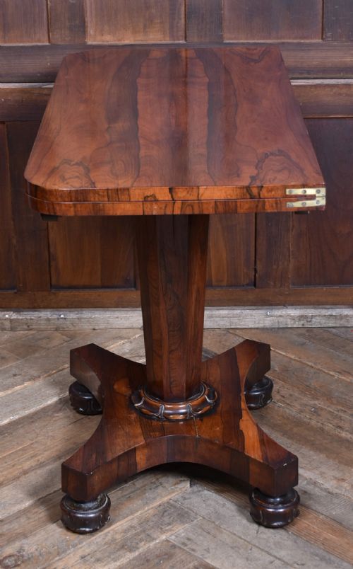 VICTORIAN ROSEWOOD FOLDOVER CARD TABLE - ADDITIONAL PHOTO 8