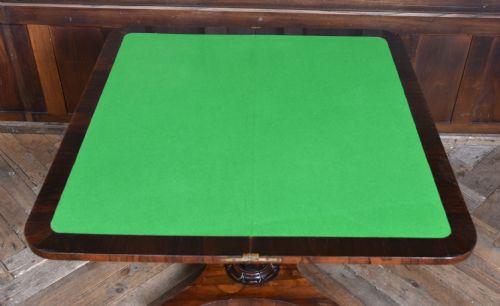 VICTORIAN ROSEWOOD FOLDOVER CARD TABLE - ADDITIONAL PHOTO 11