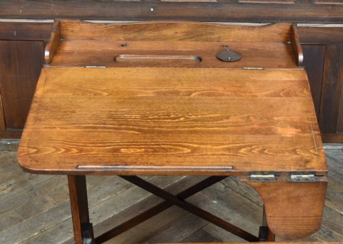 EDWARDIAN OAK DESK AND CHAIR - ADDITIONAL PHOTO 10