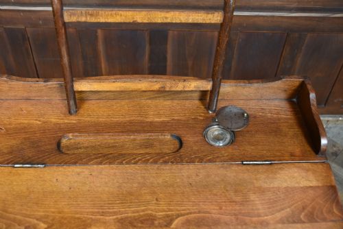 EDWARDIAN OAK DESK AND CHAIR - ADDITIONAL PHOTO 14