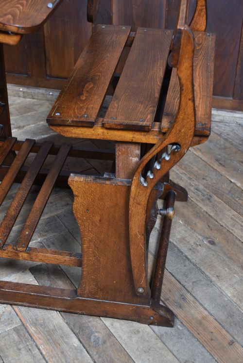 EDWARDIAN OAK DESK AND CHAIR - ADDITIONAL PHOTO 19