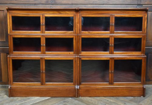 pair of wm baker co edwardian mahogany stacking bookcases - CATEGORY: ANTIQUE BOOKCASES - DATED EDWARDIAN