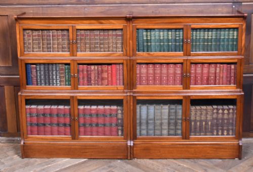 PAIR OF WM BAKER CO EDWARDIAN MAHOGANY STACKING BOOKCASES - ADDITIONAL PHOTO 1