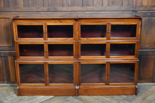 PAIR OF WM BAKER CO EDWARDIAN MAHOGANY STACKING BOOKCASES - ADDITIONAL PHOTO 9