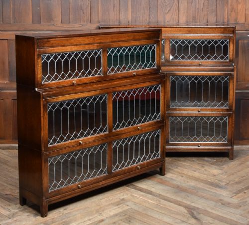 pair of edwardian oak bookcases - CATEGORY: ANTIQUE BOOKCASES - DATED EDWARDIAN