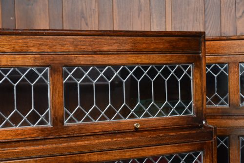 PAIR OF EDWARDIAN OAK BOOKCASES - ADDITIONAL PHOTO 4