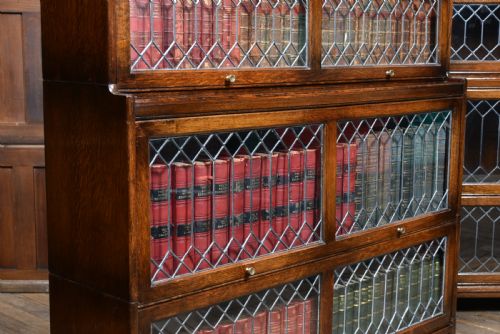 PAIR OF EDWARDIAN OAK BOOKCASES - ADDITIONAL PHOTO 10