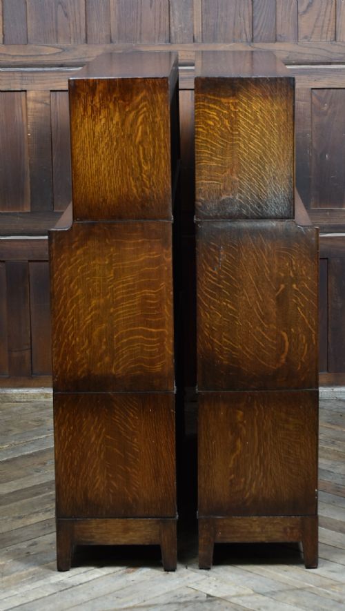 PAIR OF EDWARDIAN OAK BOOKCASES - ADDITIONAL PHOTO 13