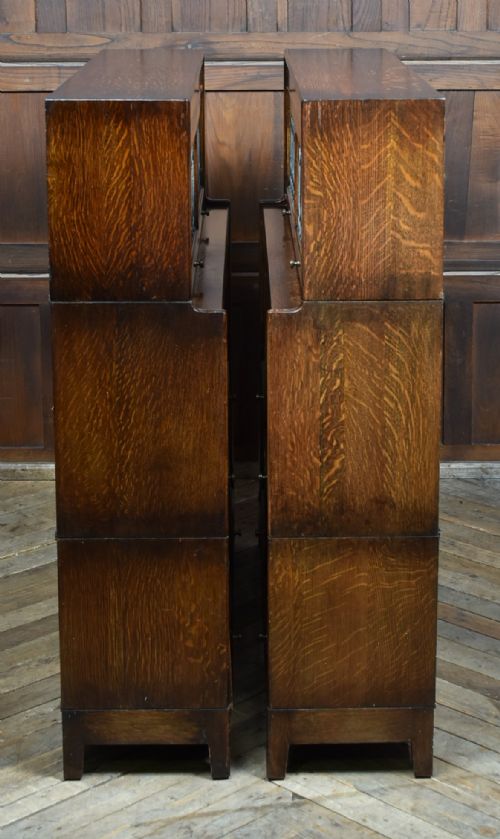 PAIR OF EDWARDIAN OAK BOOKCASES - ADDITIONAL PHOTO 14