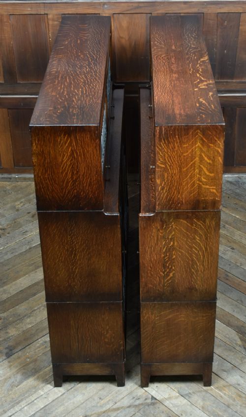 PAIR OF EDWARDIAN OAK BOOKCASES - ADDITIONAL PHOTO 15