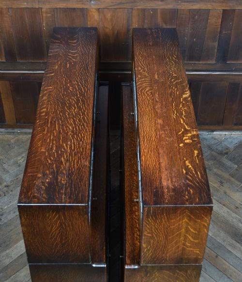 PAIR OF EDWARDIAN OAK BOOKCASES - ADDITIONAL PHOTO 16