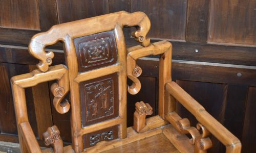 PAIR OF CHINESE HARDWOOD ARMCHAIRS - ADDITIONAL PHOTO 4
