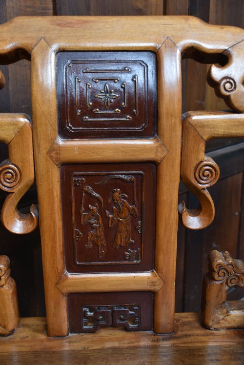 PAIR OF CHINESE HARDWOOD ARMCHAIRS - ADDITIONAL PHOTO 13