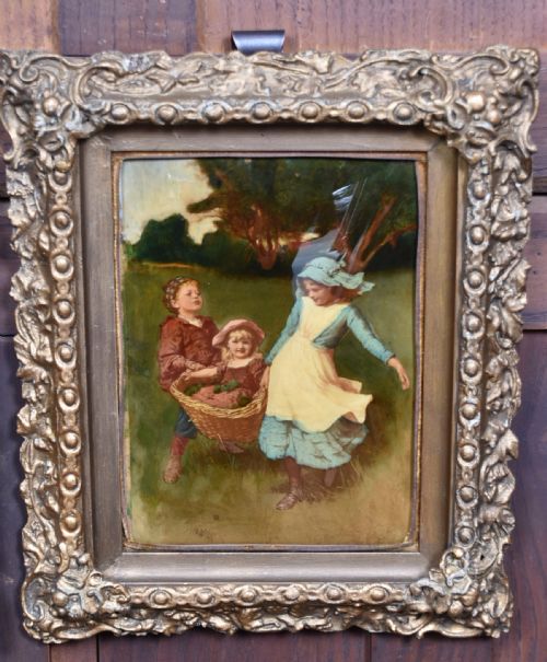 PAIR OF VICTORIAN CRYSTOLEOMS PAINTINGS - ADDITIONAL PHOTO 3