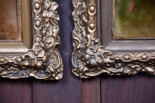 PAIR OF VICTORIAN CRYSTOLEOMS PAINTINGS - ADDITIONAL PHOTO 7