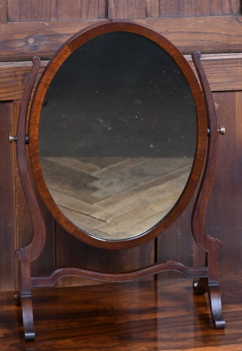edwardian oval dressing table mirror - CATEGORY: ANTIQUE MIRRORS - DATED EDWARDIAN
