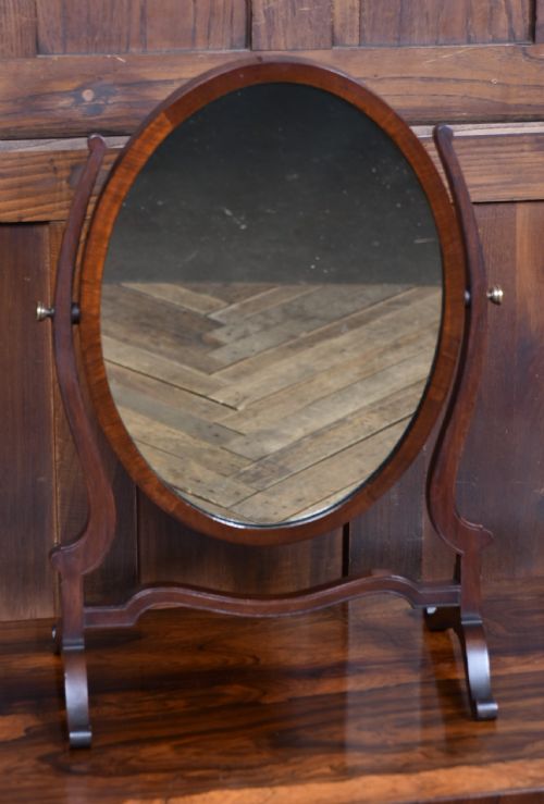 EDWARDIAN OVAL DRESSING TABLE MIRROR - ADDITIONAL PHOTO 1