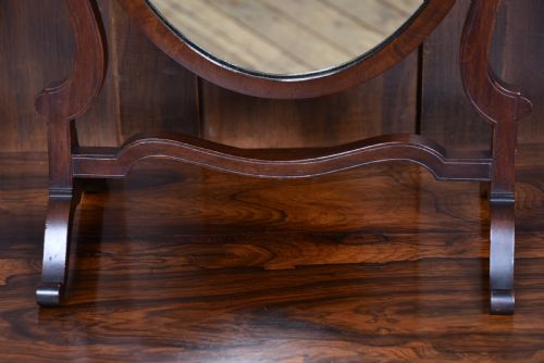 EDWARDIAN OVAL DRESSING TABLE MIRROR - ADDITIONAL PHOTO 2