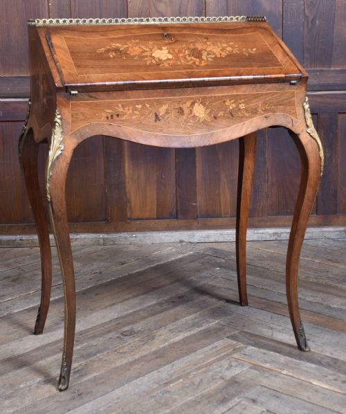 VICTORIAN MARQUETRY BUREAU DU DAME WRITING DESK - ADDITIONAL PHOTO 1