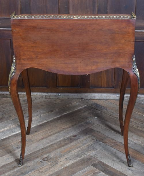 VICTORIAN MARQUETRY BUREAU DU DAME WRITING DESK - ADDITIONAL PHOTO 14