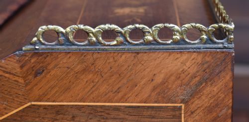 VICTORIAN MARQUETRY BUREAU DU DAME WRITING DESK - ADDITIONAL PHOTO 17