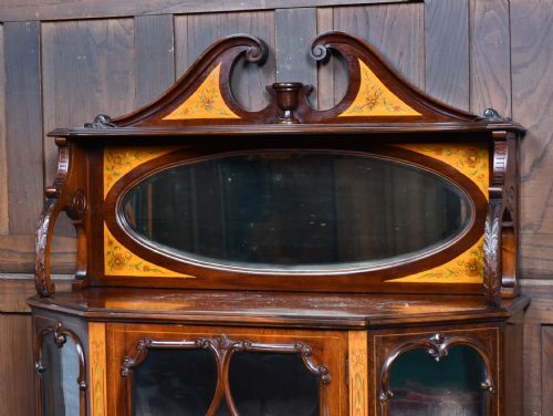 EDWARDIAN MAHOGANY DISPLAY CABINET - ADDITIONAL PHOTO 3