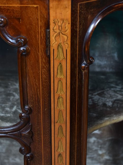 EDWARDIAN MAHOGANY DISPLAY CABINET - ADDITIONAL PHOTO 6