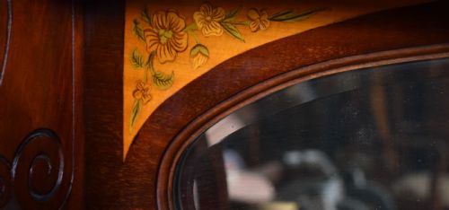 EDWARDIAN MAHOGANY DISPLAY CABINET - ADDITIONAL PHOTO 8