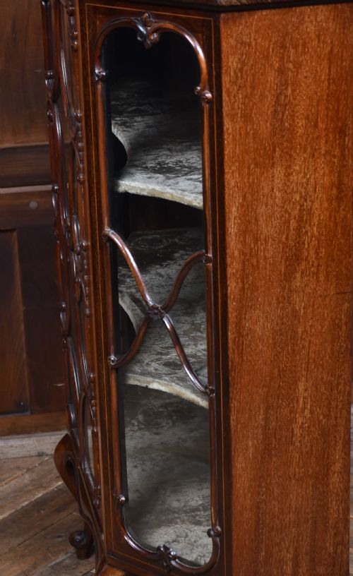 EDWARDIAN MAHOGANY DISPLAY CABINET - ADDITIONAL PHOTO 15