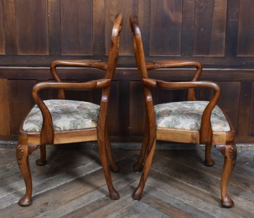 PAIR OF VICTORIAN WALNUT ARMCHAIRS - ADDITIONAL PHOTO 11