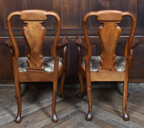 PAIR OF VICTORIAN WALNUT ARMCHAIRS - ADDITIONAL PHOTO 12
