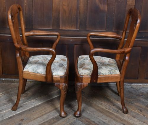 PAIR OF VICTORIAN WALNUT ARMCHAIRS - ADDITIONAL PHOTO 13