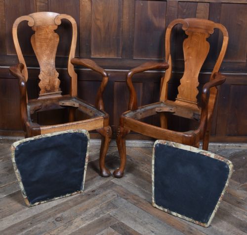 PAIR OF VICTORIAN WALNUT ARMCHAIRS - ADDITIONAL PHOTO 14