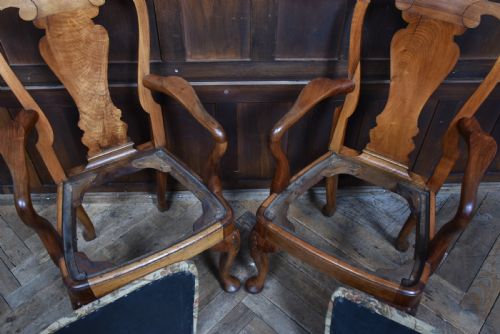 PAIR OF VICTORIAN WALNUT ARMCHAIRS - ADDITIONAL PHOTO 15
