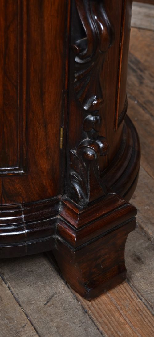 VICTORIAN ROSEWOOD CYLINDER CUPBOARD - ADDITIONAL PHOTO 7