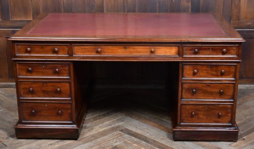 victorian mahogany partners desk - CATEGORY: ANTIQUE DESKS - DATED VICTORIAN