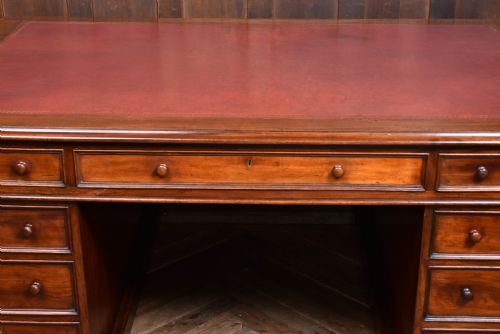 VICTORIAN MAHOGANY PARTNERS DESK - ADDITIONAL PHOTO 3