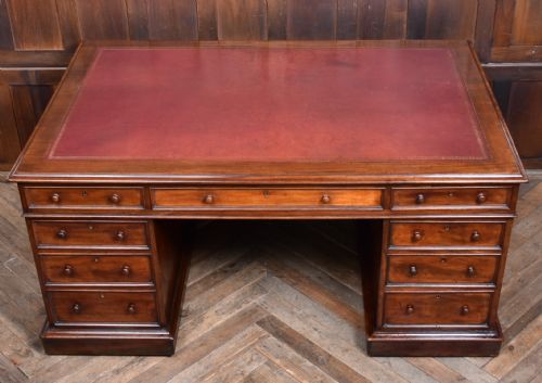 VICTORIAN MAHOGANY PARTNERS DESK - ADDITIONAL PHOTO 7
