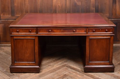 VICTORIAN MAHOGANY PARTNERS DESK - ADDITIONAL PHOTO 13
