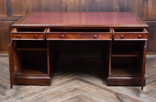 VICTORIAN MAHOGANY PARTNERS DESK - ADDITIONAL PHOTO 14